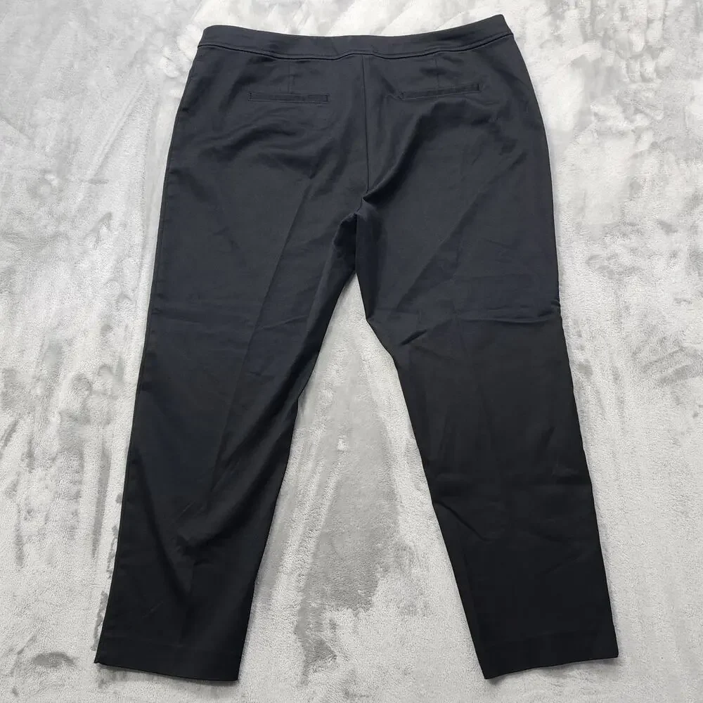 Charter Club Pants Womens 18 Black Pant Shop High Rise Crop‎ Classic Fit Stretch